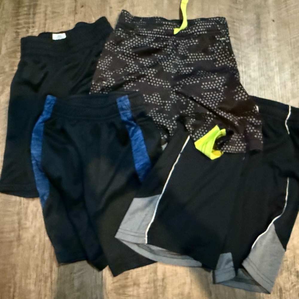 Kids Black Athletic Shorts Bundle